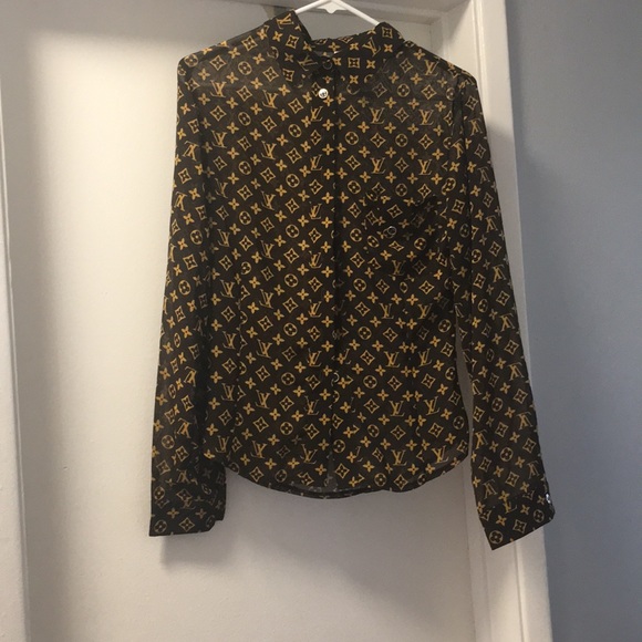 lv button up shirt